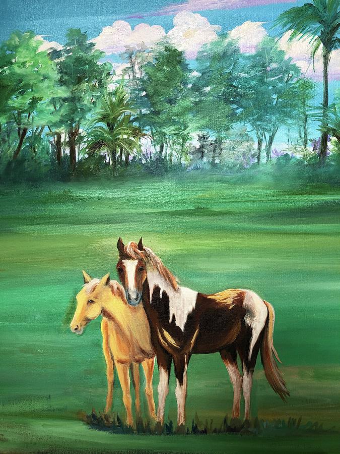 Green Pastures Painting by Michell Givens