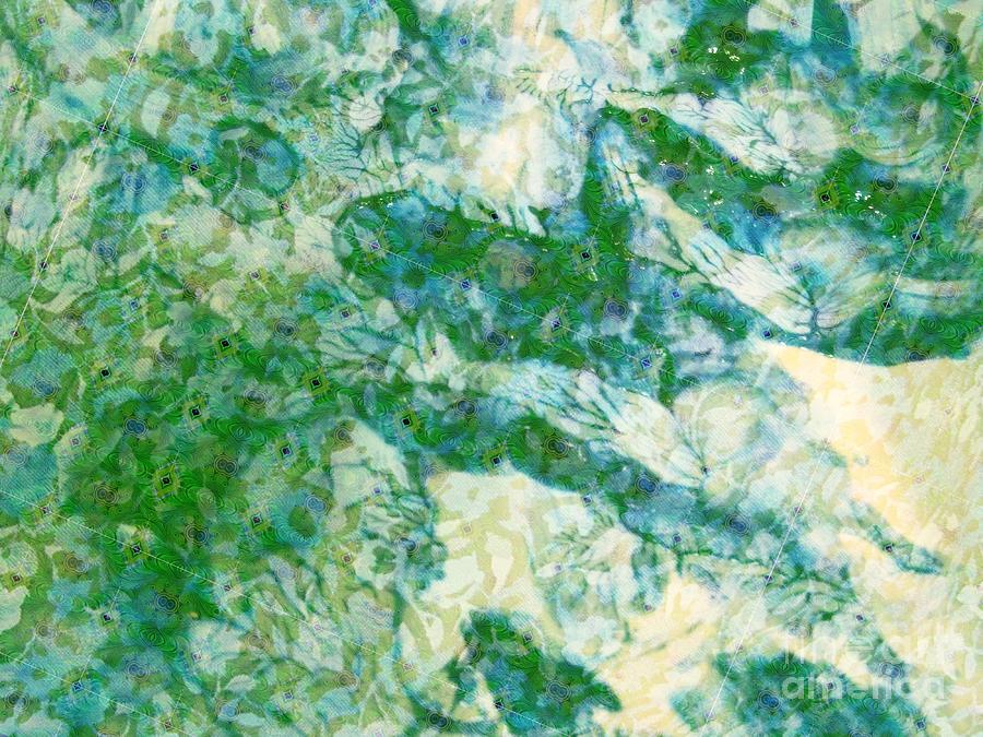 Green polliwogs nature abstract Digital Art by Scott S Baker