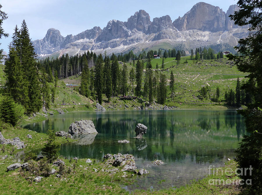 Green Reflections at Lago di Carezza Photograph by Phil Banks