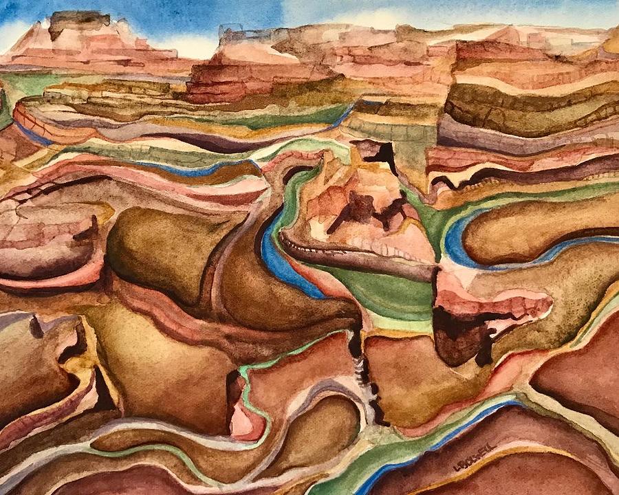 Green River Painting - Green River Overlook by Lynne Bolwell