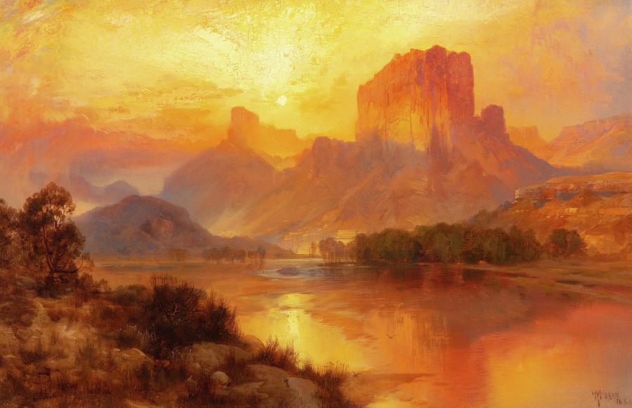 Thomas Moran Painting - Green River, Wyoming, 1883 by Thomas Moran