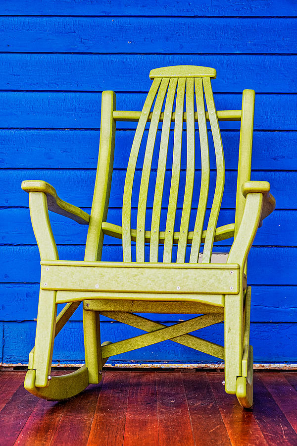 Architecture Photograph - Green Rocking Chair by Stuart Litoff