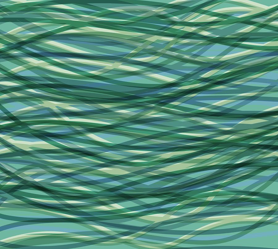 Green Sea Grass Abstract Digital Art by Angie Tirado