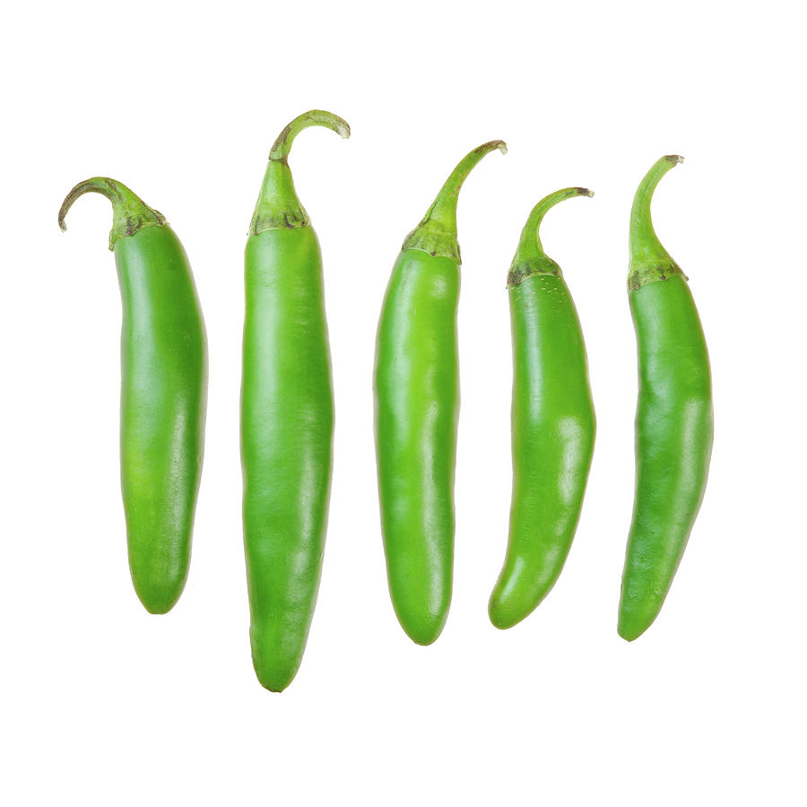 Green Serrano Peppers Photograph by Jim Hughes
