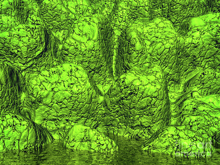 Green Slime Digital Art by Phil Perkins