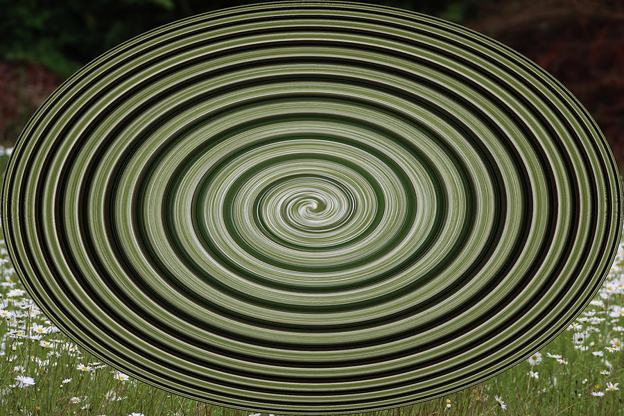 Green Spiral Abstract 4210 Digital Art by Tom Janca