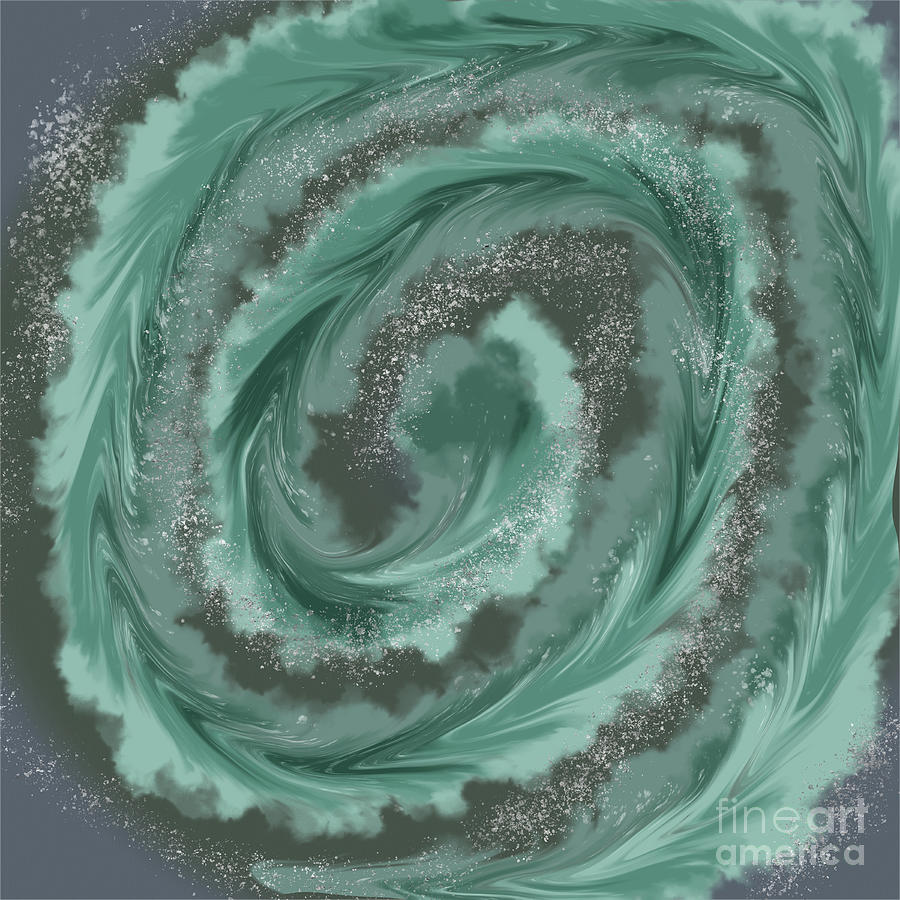 Green Spiral Digital Art by Bentley Davis