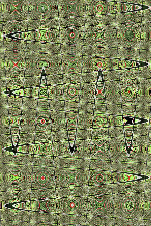 Green Sticks #5t Abstract Digital Art by Tom Janca