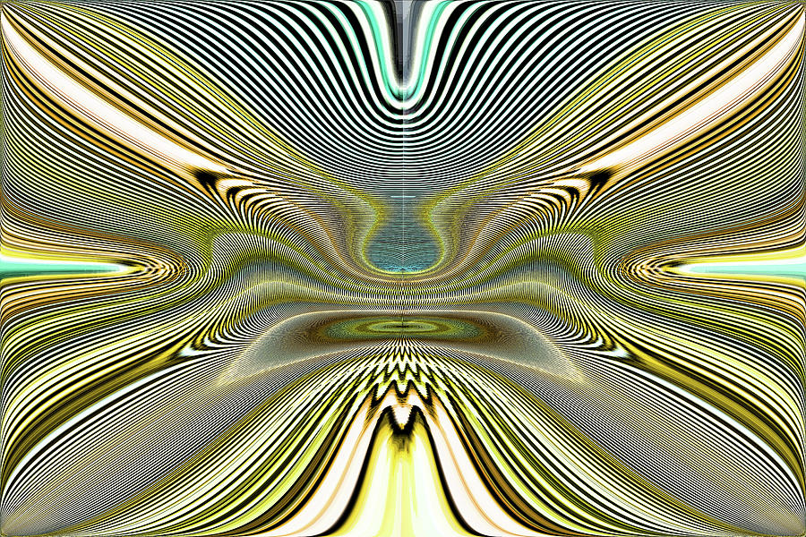 Green Sticks Abstract #4200 Digital Art by Tom Janca