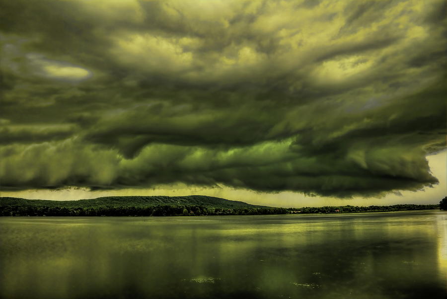 Green Storm Cloud Over Rib Mountain Photograph by Dale Kauzlaric