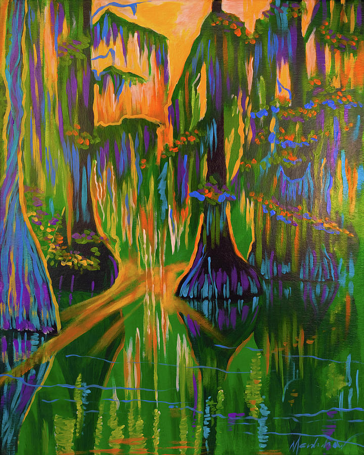 Green Swamp Painting by Mardi Claw