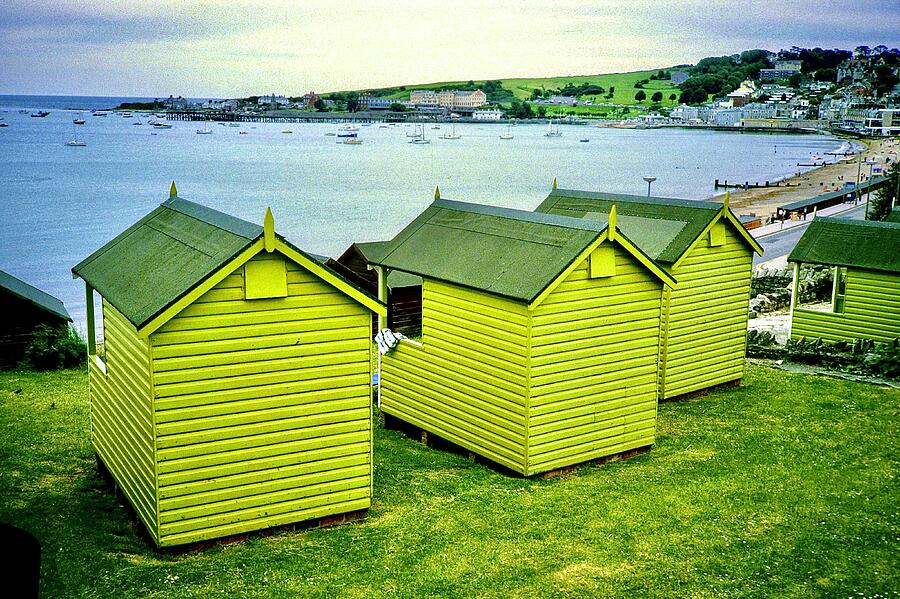 Green Swanage Beach Huts Photograph by Gordon James