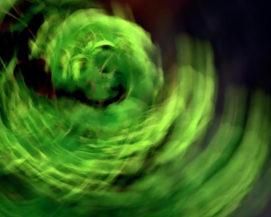 Green Swirl ICM Photograph by Jerry Sodorff