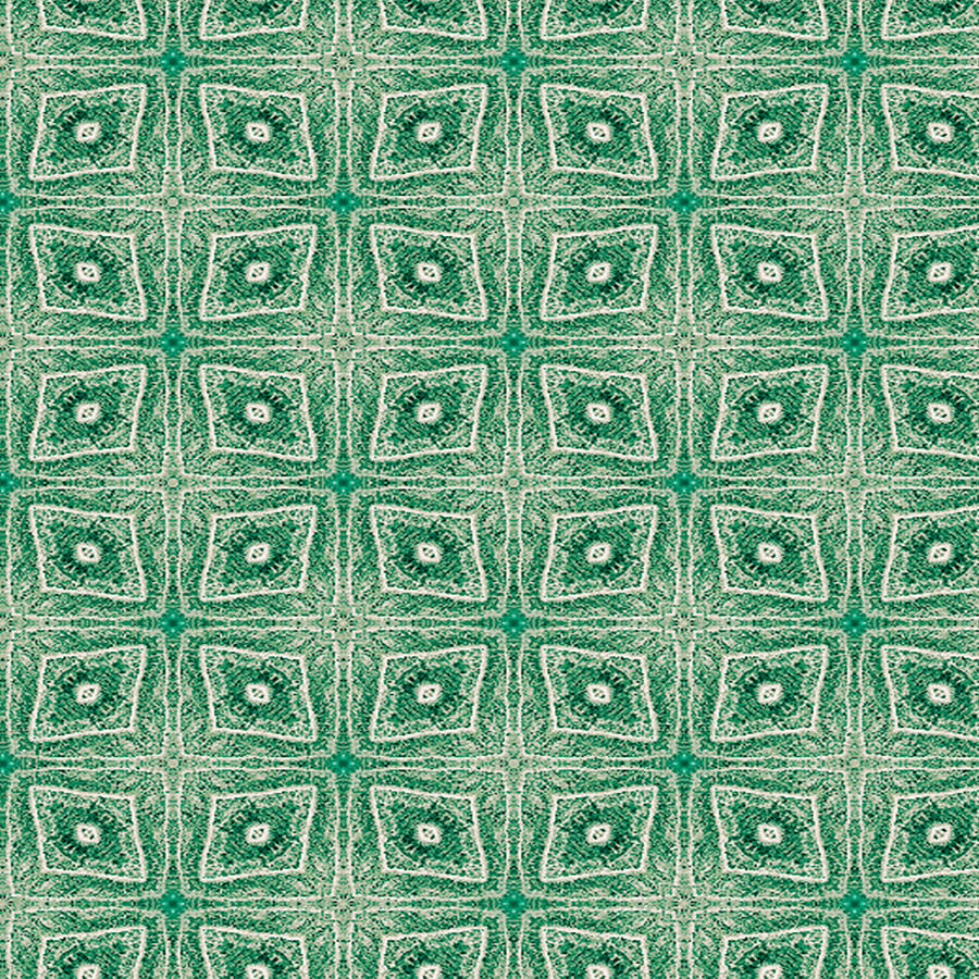 Green Symetric Pattern Digital Art by Jacqueline Hamilton