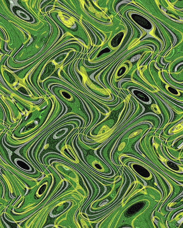 Green Things Abstract Digital Art by Tom Janca
