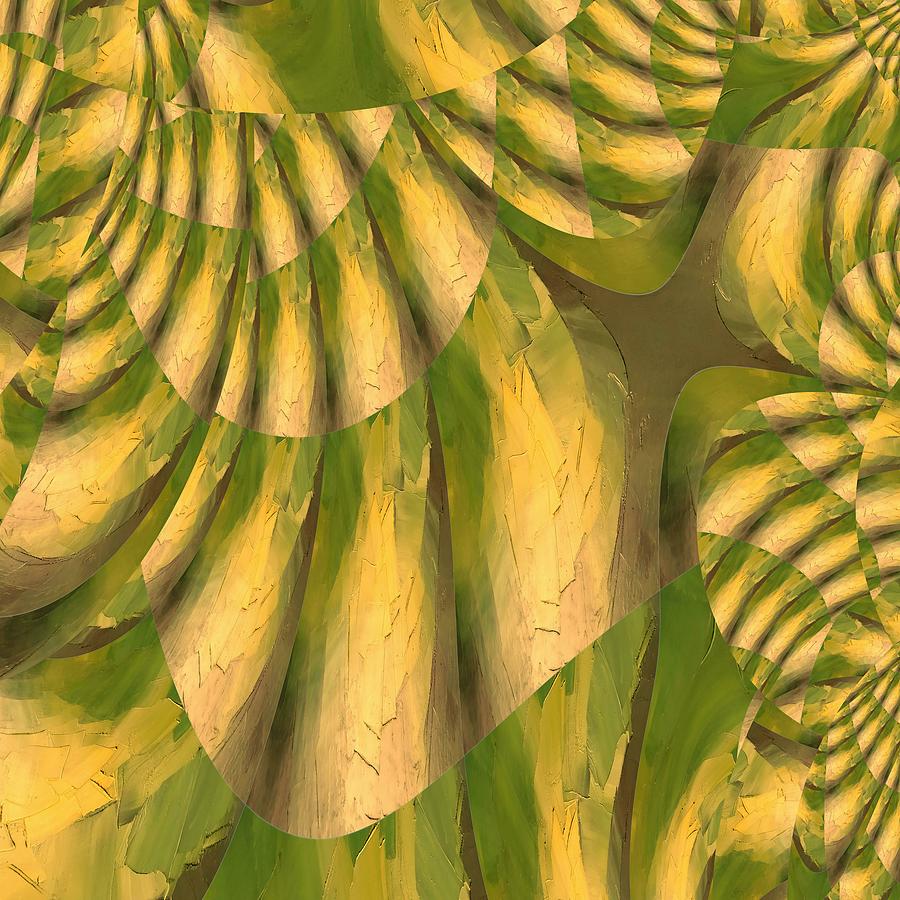 Green Tree Python Geometry Digital Art by Stephane Poirier