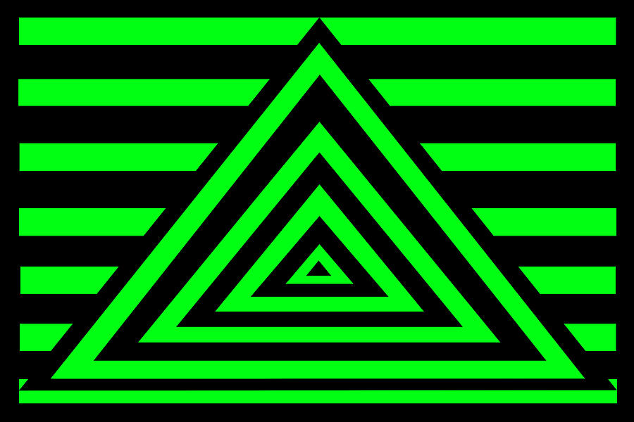 Green Triangles Digital Art by Mike McGlothlen