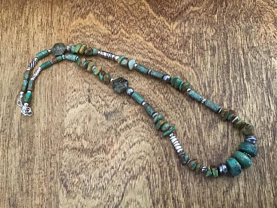 S127 Green Turquoise Necklace   Jewelry by Barbara Prestridge