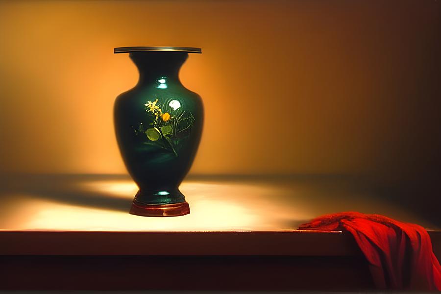 Green Vase Digital Art by Beverly Read