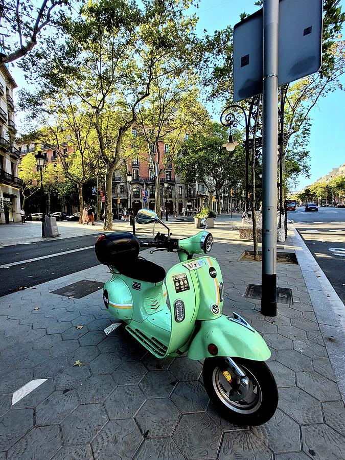 Green Vespa Photograph By Mernoush Azem - Fine Art America