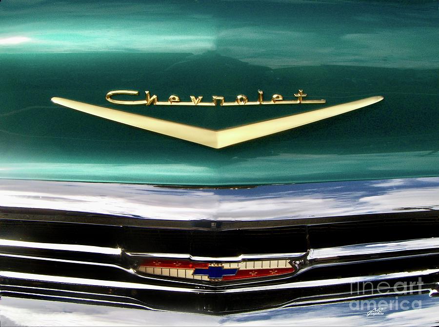 Vintage Green Chevy Photograph by CAC Graphics