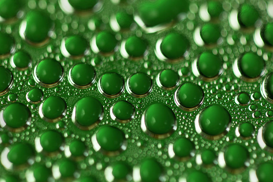 Green Water Droplets Photograph by Iris Richardson