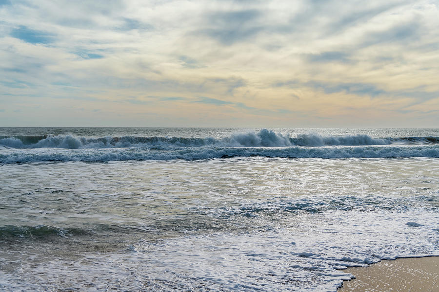 Green Waves Against A Blue Sky Photograph By Steven Kornfeld 