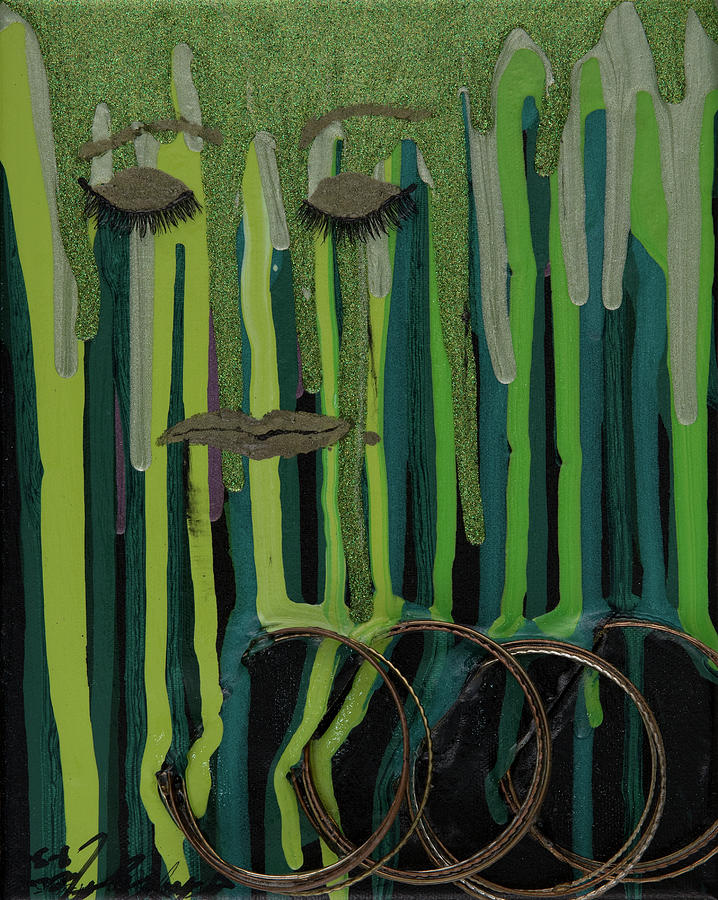 Green Mixed Media - Green Woman by AliciaKay Green Mixed Media - Green Woman by AliciaKay