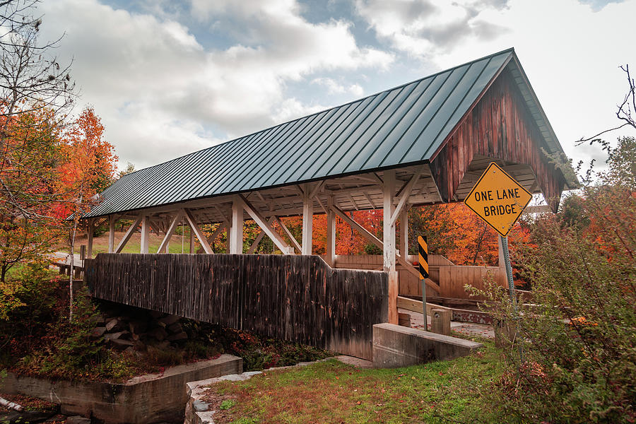 Greenbank Hollow Covered Bridge - Side Photograph by Tim Kirchoff