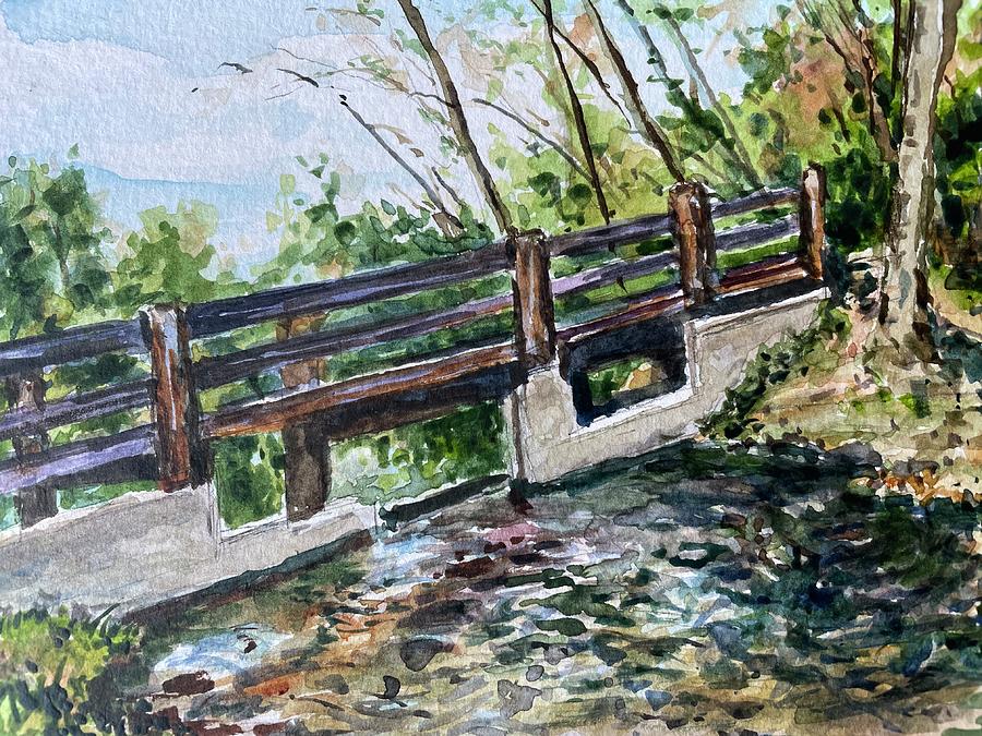 Greenbelt Bridge Painting by Les Herman