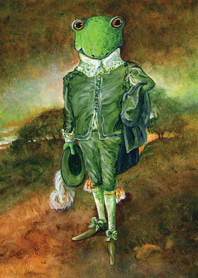 Frog Painting - Greenboy by Anna-Maria Crum