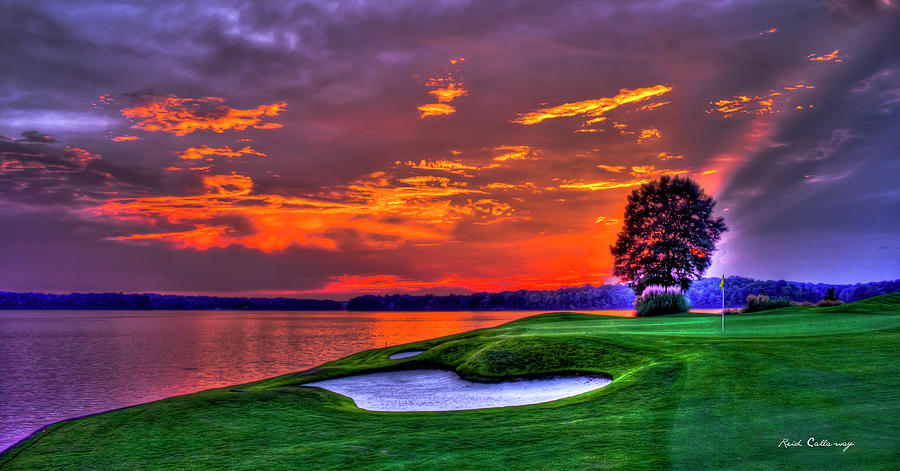 Greensboro GA The Landing Golf Sunset 7 Reynolds Plantation Lake Oconee Landscape Art Photograph by Reid Callaway