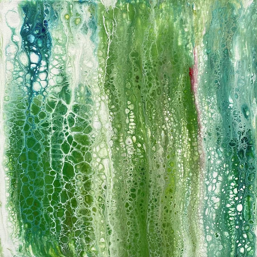 Abstract Painting - Greenscape by Aviva Weinberg