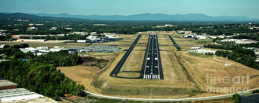 Greenville Downtown Airport Aerial View Photograph by David Oppenheimer