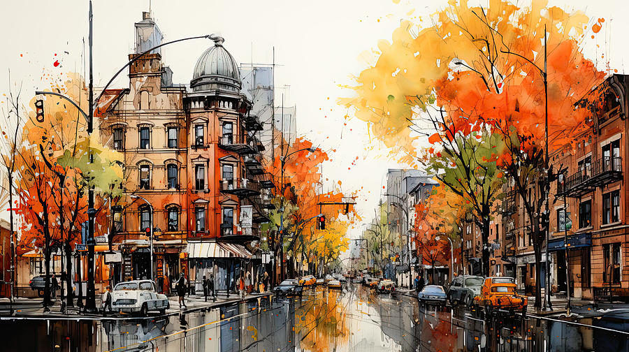 Greenwich Village NY Digital Art by Evie Carrier