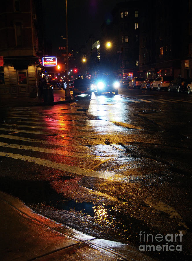 Greenwich Village Rainy Night Photograph by Dorothy Lee