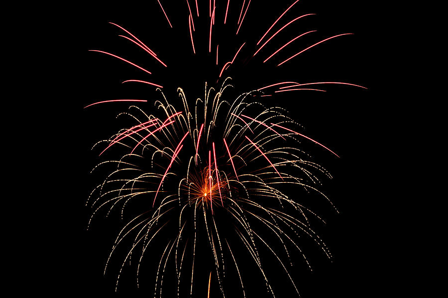 Greenwood Lake Fireworks 2 FIREAbstractWORKS Photograph by Angelo