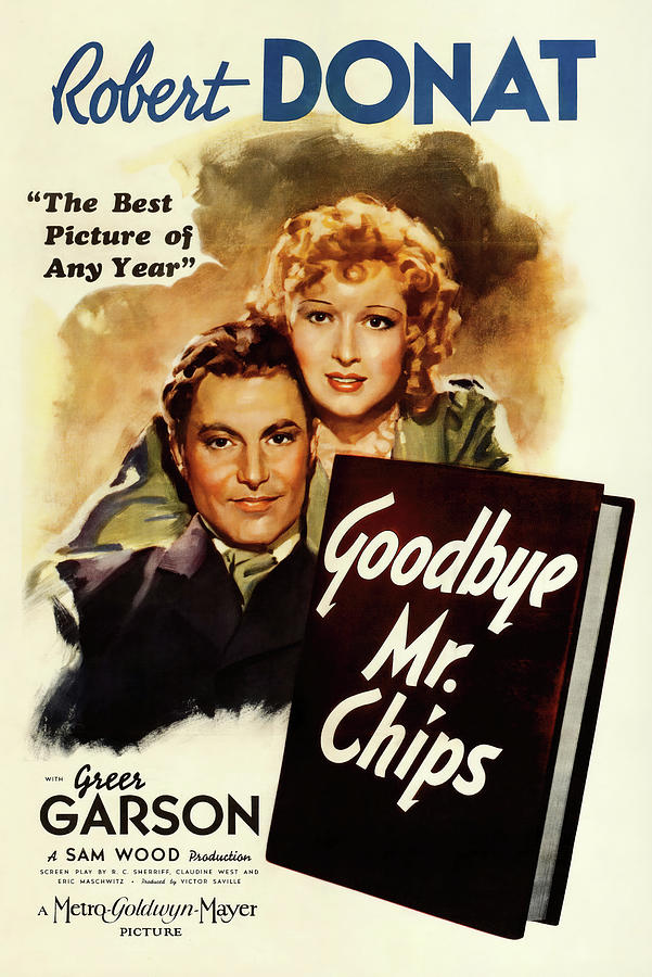 GREER GARSON and ROBERT DONAT in GOODBYE, MR. CHIPS -1939-, directed by SAM WOOD. Photograph by Album