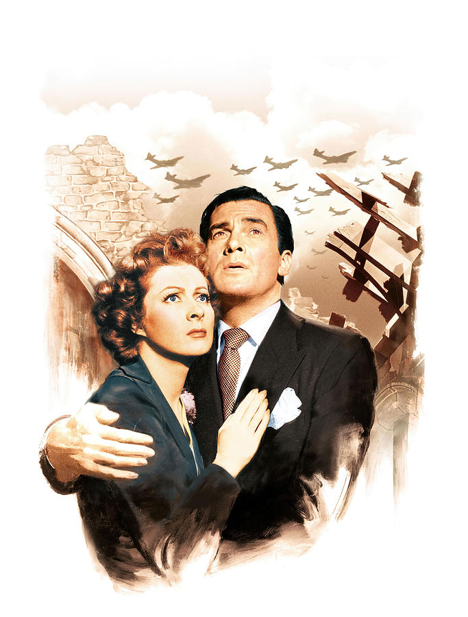 GREER GARSON and WALTER PIDGEON in MRS MINIVER -1942-, directed by WILLIAM WYLER. Photograph by Album