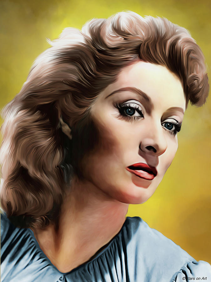 Greer Garson illustration Digital Art by Movie World Posters