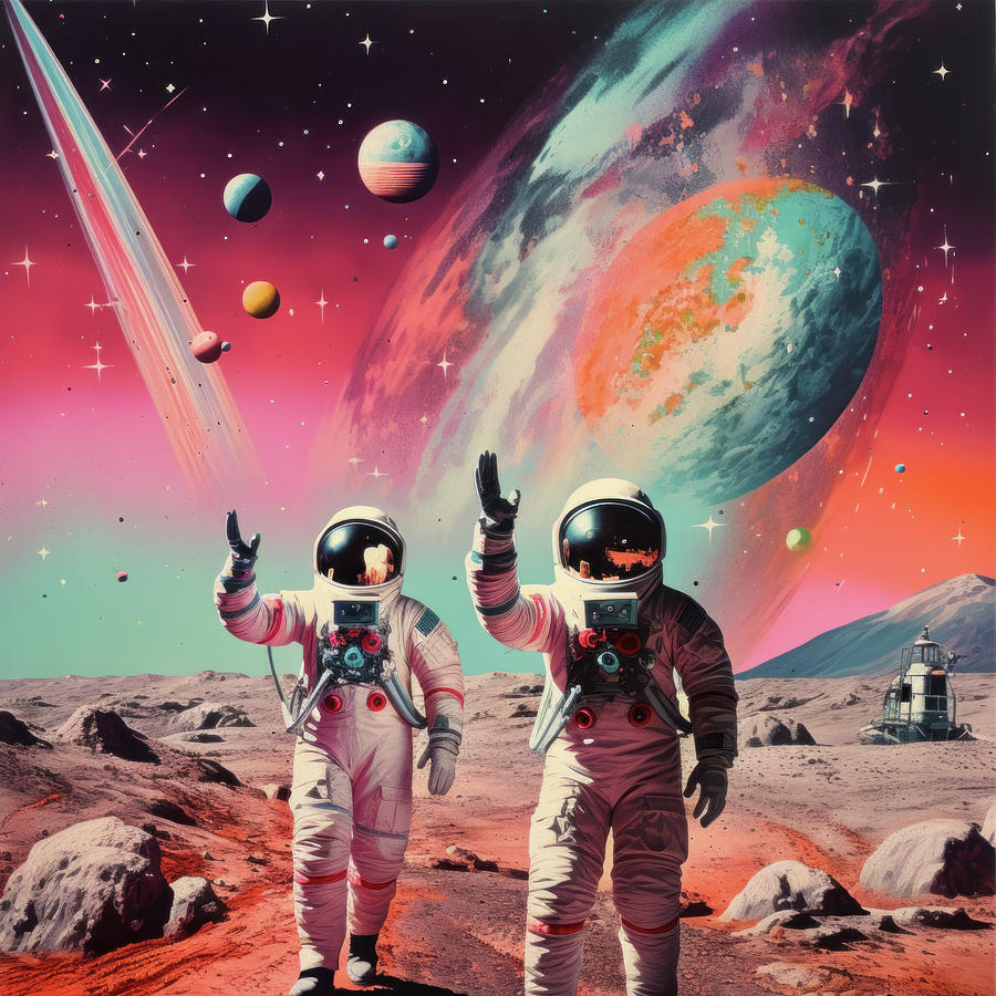 Greeting astronauts Digital Art by Imagine ART
