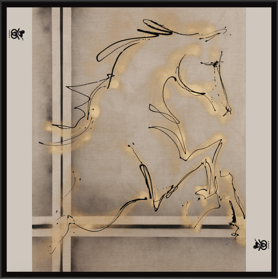 Arabian Horse Greeting Digital Art by Donna Bernstein
