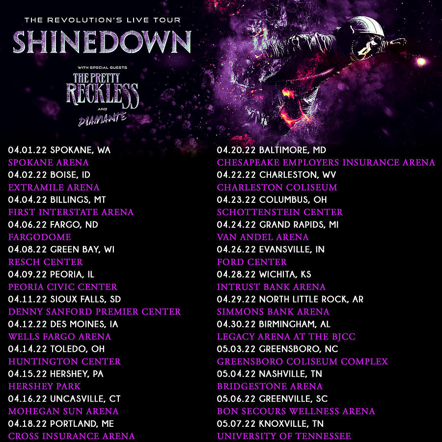 shinedown 22 tour setlist