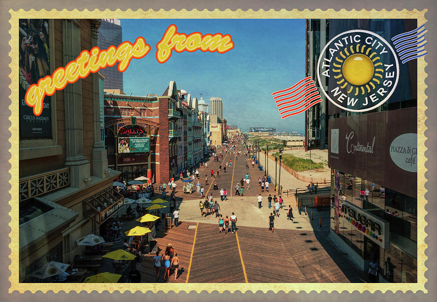 greetings from Atlantic City Photograph by Arttography LLC