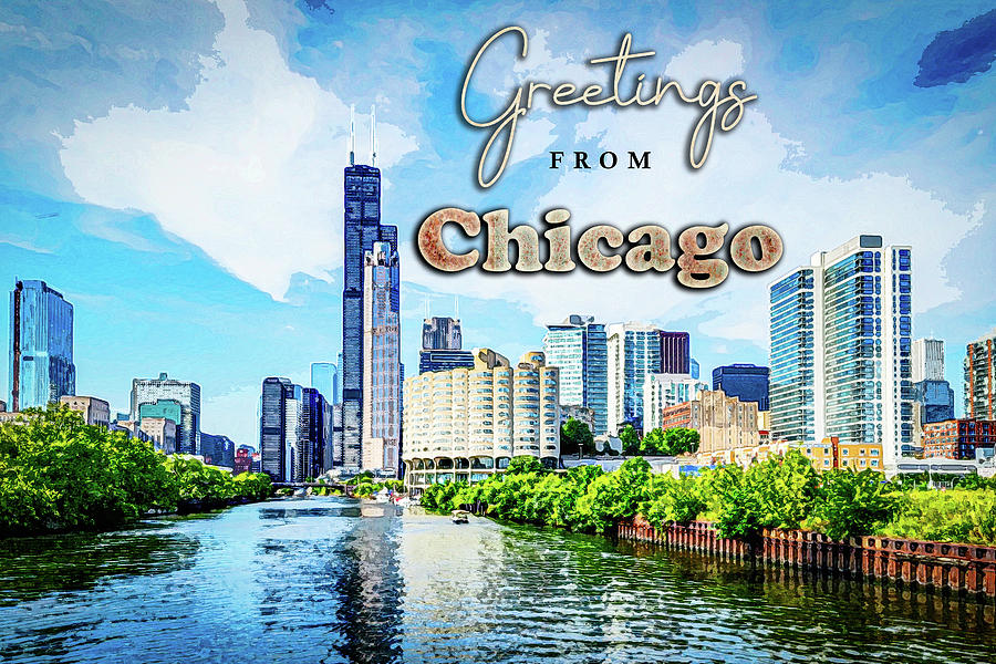 Greetings from Chicago postcard Photograph by Joe Myeress