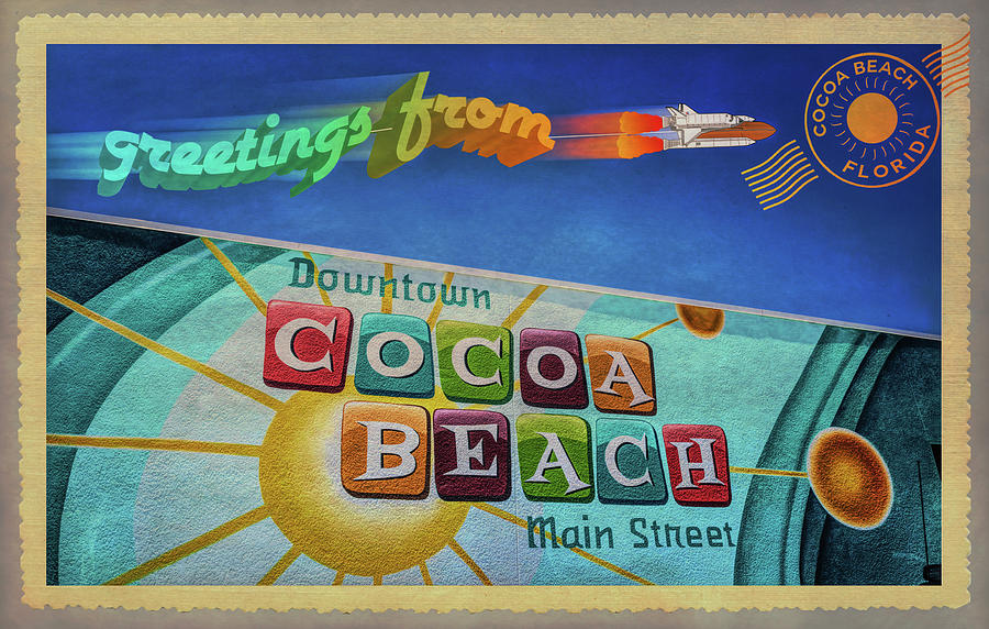 greetings from Cocoa Beach Photograph by Arttography LLC