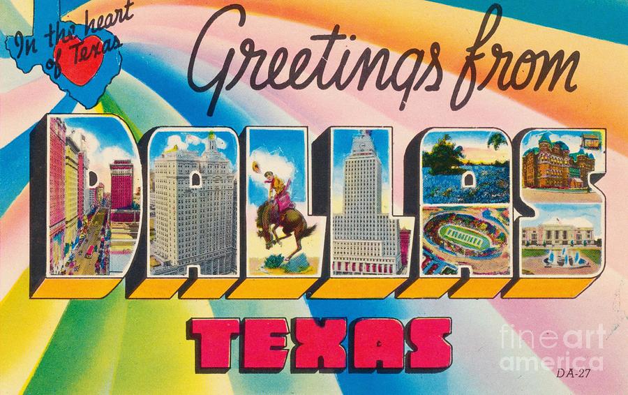 Greetings From Dallas - Texas Digital Art by Empty St - Pixels