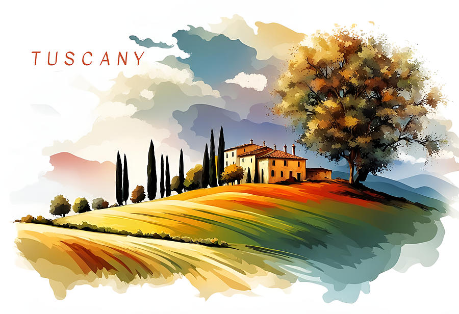 Greetings From Tuscany Painting