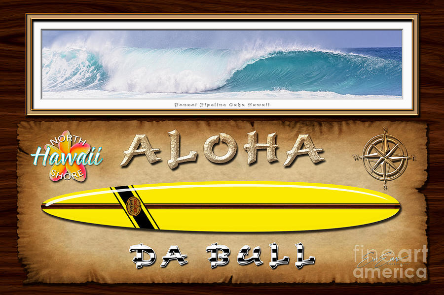Greg Noll - A tribute to Big Wave Surfing Pioneers famous Yellow Pipe Gun Photograph by Aloha Art