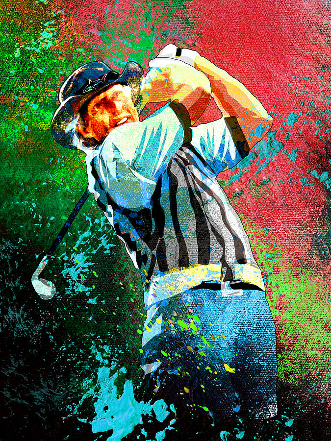 Greg Norman Painting - Greg Norman Dream 01 by Miki De Goodaboom